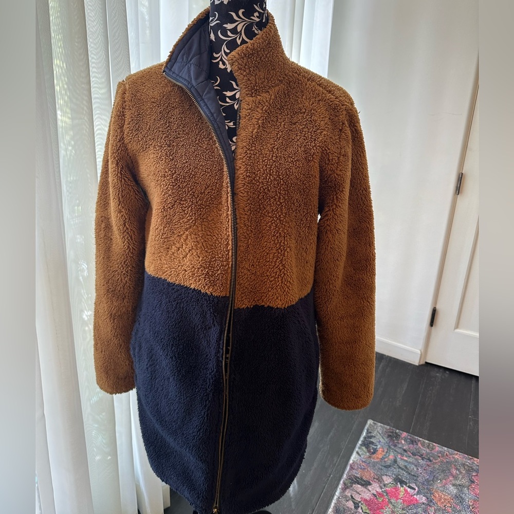 Carve Designs Teddy Fleece Reversible Quilted Car Coat.